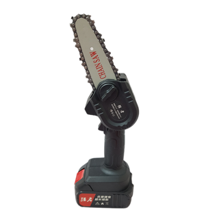 اره برقی شارژی قدرتی (اره زنجیری) برند CHAIN SAW مدل 21V با تیغه 10 سانتی متری (4 اینچ)